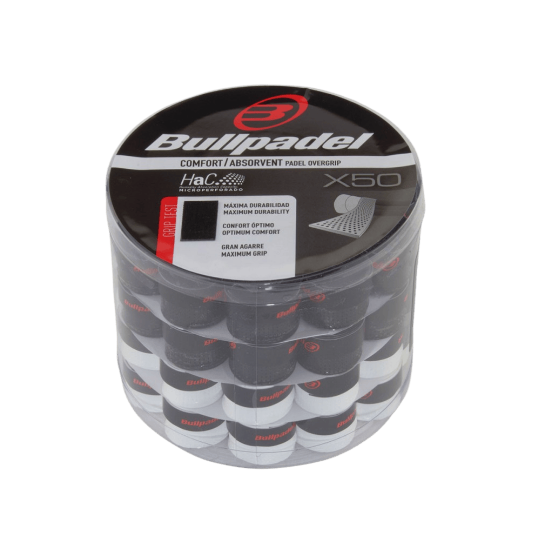 Bullpadel Comfort/Absorvent Box of 50 padelio overgripai – PadelPop