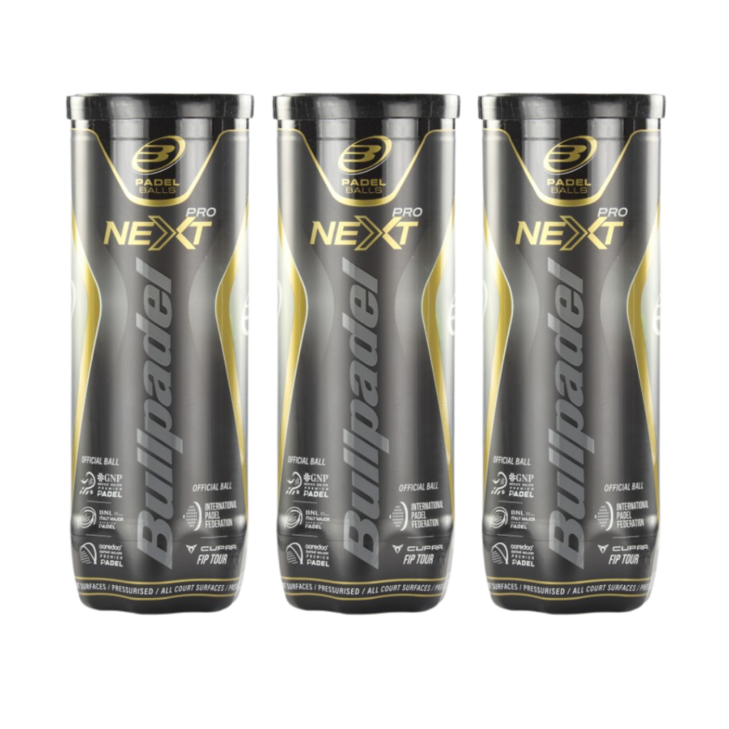 Bullpadel Next Pro Pack of 3 Padelio Kamuoliukai Padel Pop