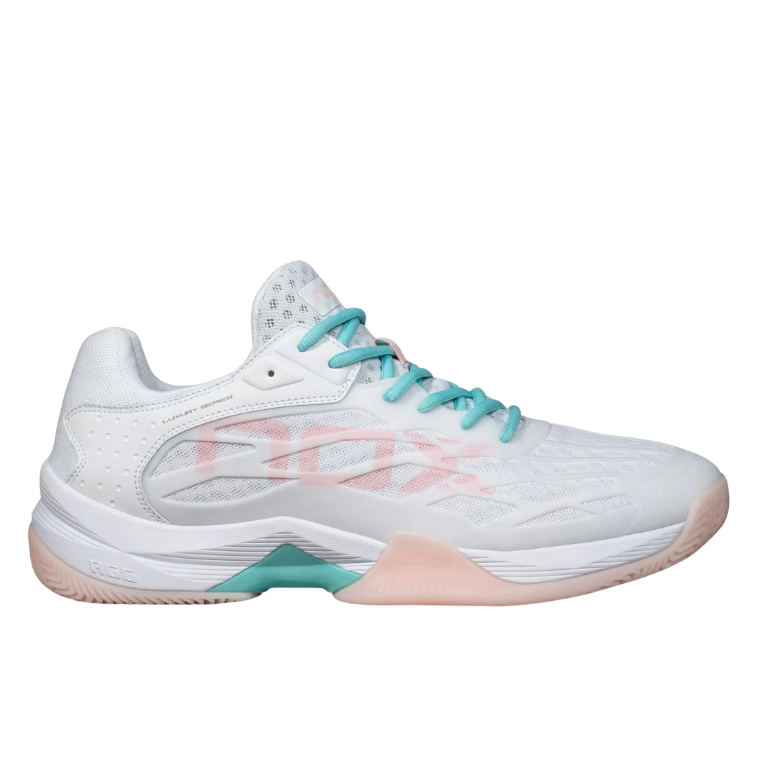 Nox AT10 Lux White/Potpurri padelio batai – PadelPop