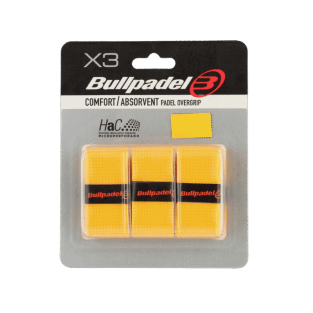 Bullpadel Comfort/Absorvent Yellow padelio overgripai – PadelPop