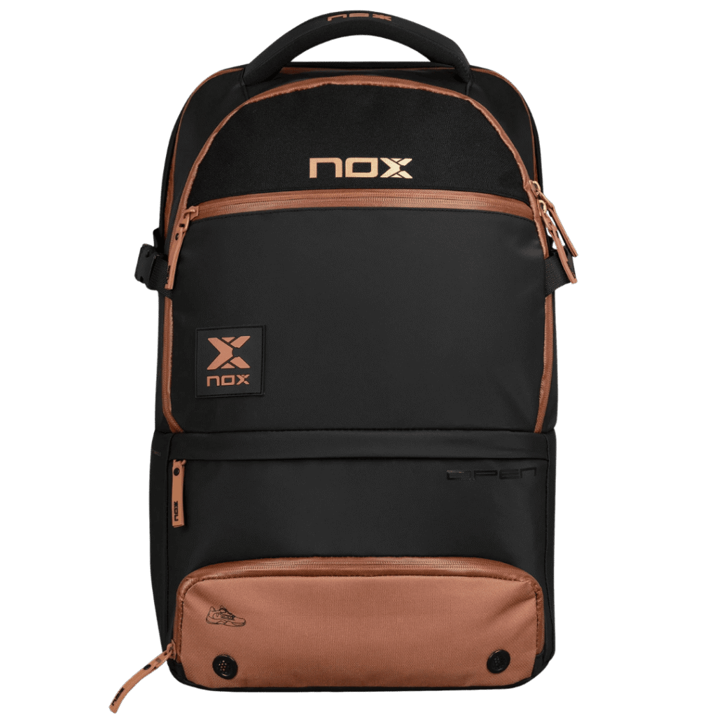 Nox Luxury Open Series Black/Brown padelio kuprinė – PadelPop
