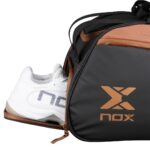 Nox Luxury Series Black/Brown Padelio Krepšys organizuotų skyrių detalė