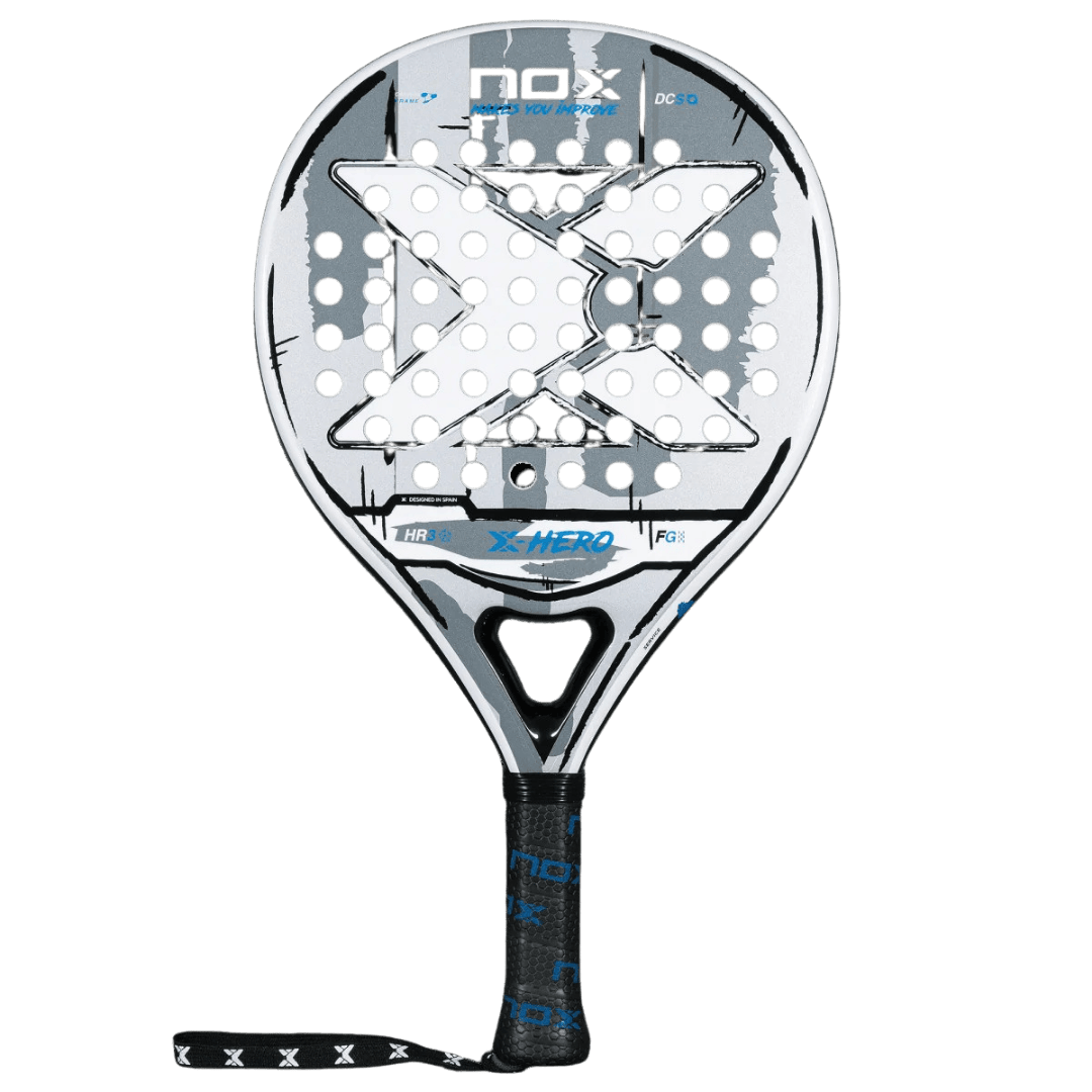 Nox X Hero White padelio raketė – PadelPop
