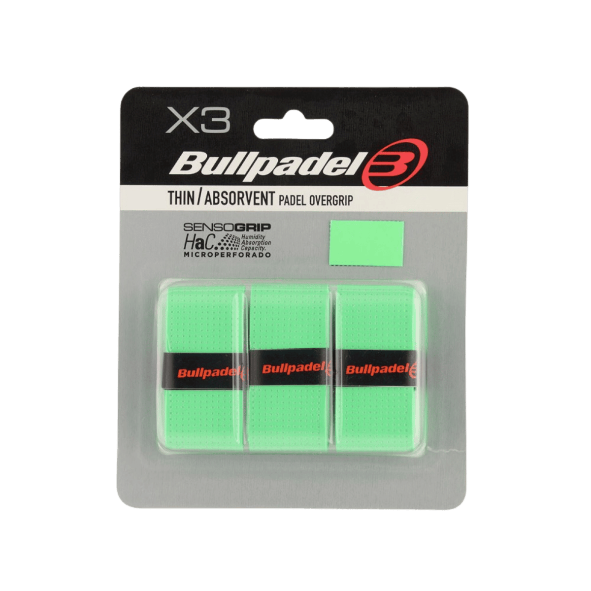 Bullpadel Thin Absorvent Green Padelio Overgripai Padel Pop
