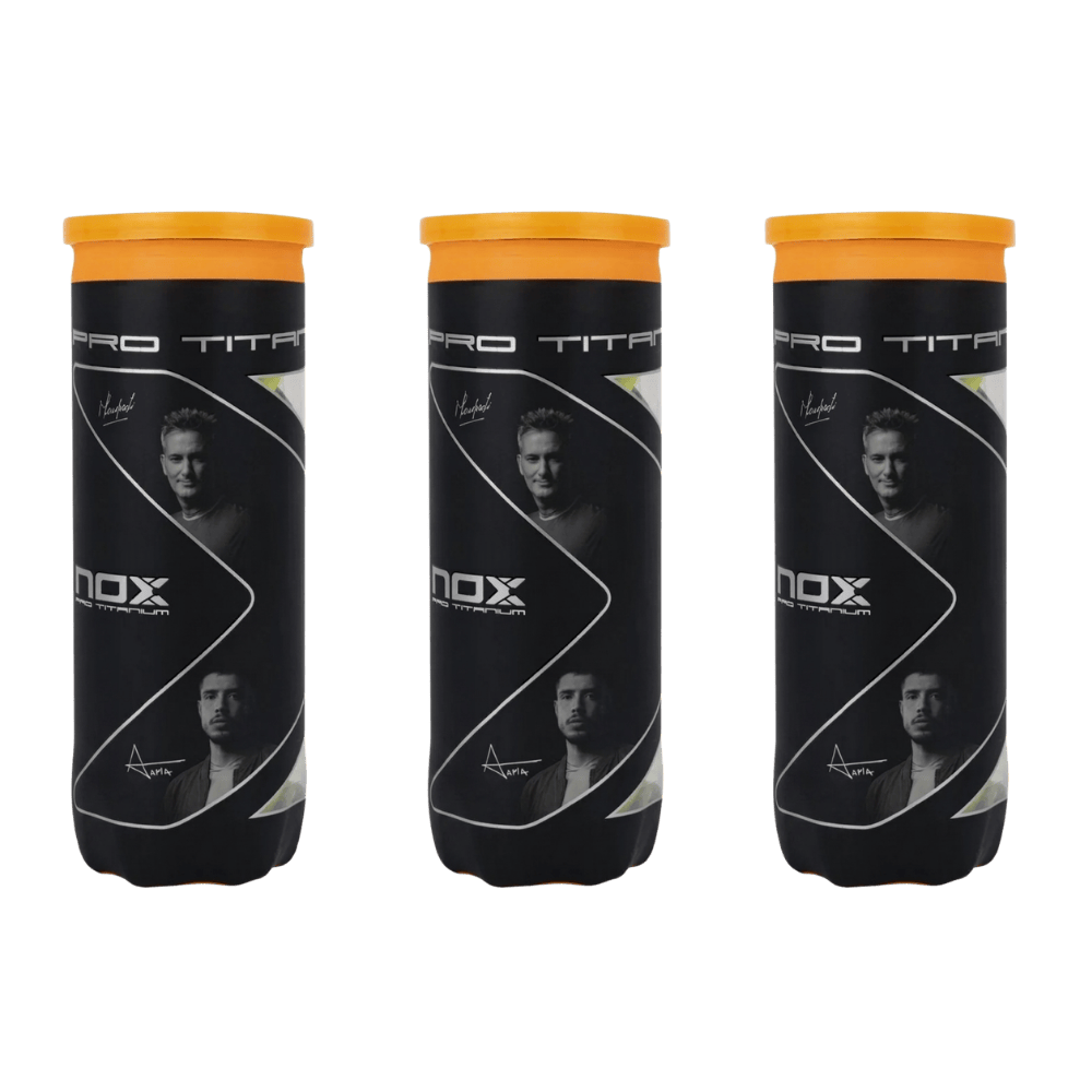 Nox Pro Titanium Pack of 3 Padelio Kamuoliukai Padel Pop