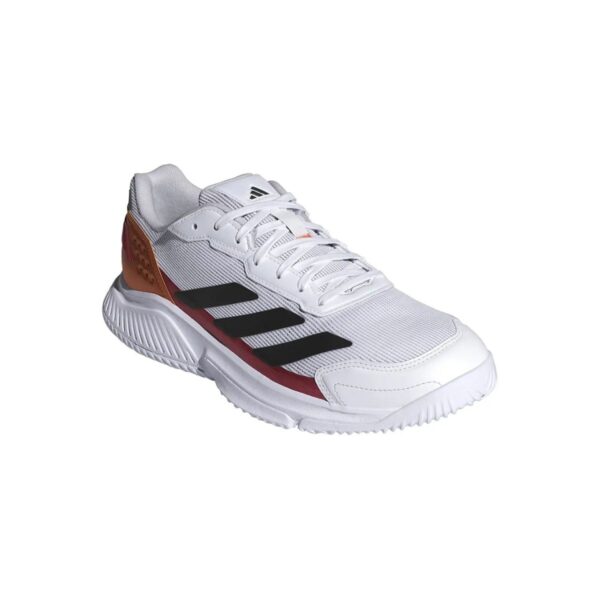 Adidas CourtQuick M White/Orange Batai šoninis vaizdas išorinė pusė