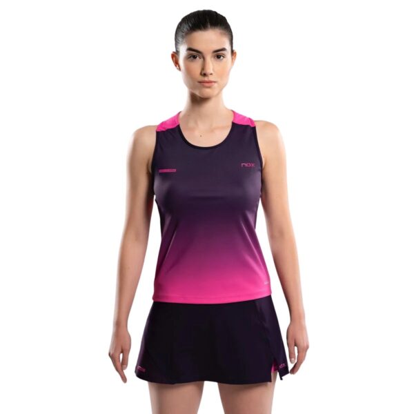 Nox Pro Blackberry Rose Degraded tank top marškinėliai dėvimi modelio iš priekio