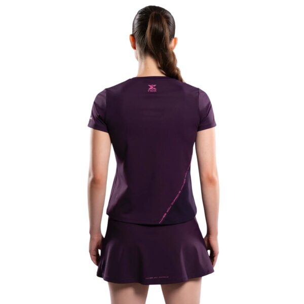 Nox Pro Deep Purple marškinėliai dėvimi modelio iš galo