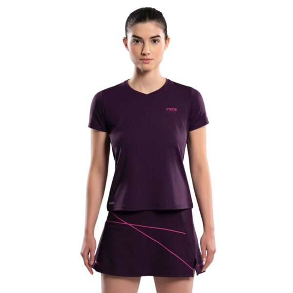 Nox Pro Deep Purple marškinėliai dėvimi modelio iš priekio
