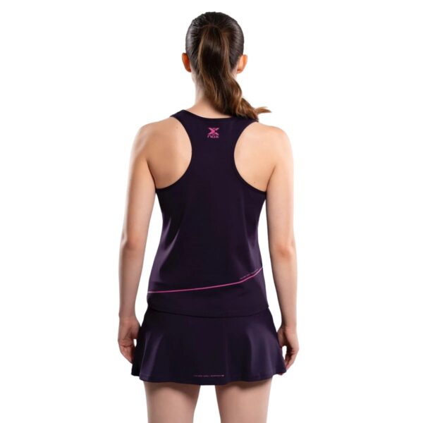 Nox Pro Deep Purple tank top marškinėliai dėvimi modelio iš galo