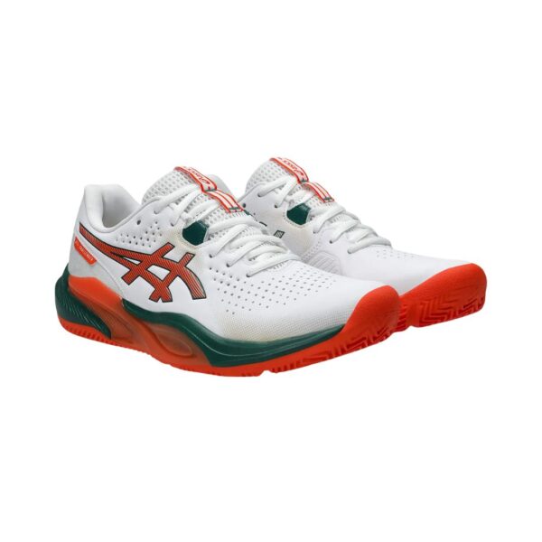 Asics Gel-Challenger 15 Padel White Green padelio batai iš priekio
