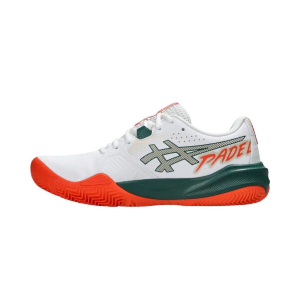 Asics Gel-Challenger 15 Padel White Green padelio batai iš vidinės pusės