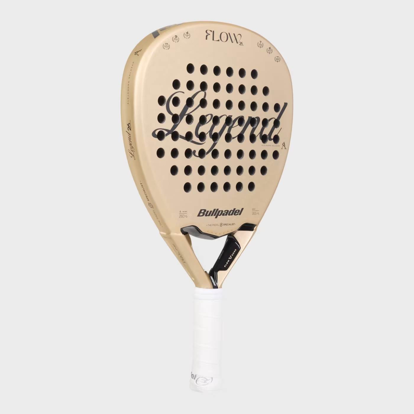 Bullpadel Flow Legend 27 padelio raketė iš priekio kita puse