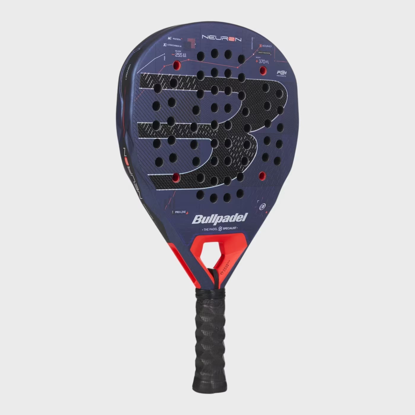 Bullpadel Neuron 02 27 padelio raketė iš priekio kita puse