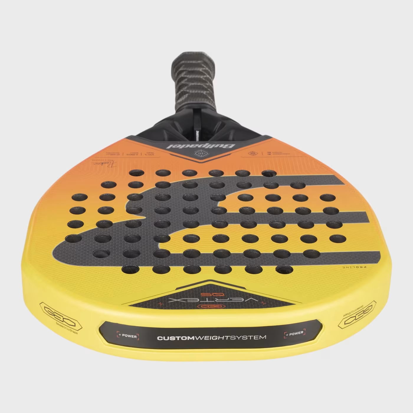 Bullpadel Vertex 05 GEO 27 padelio raketės paviršius