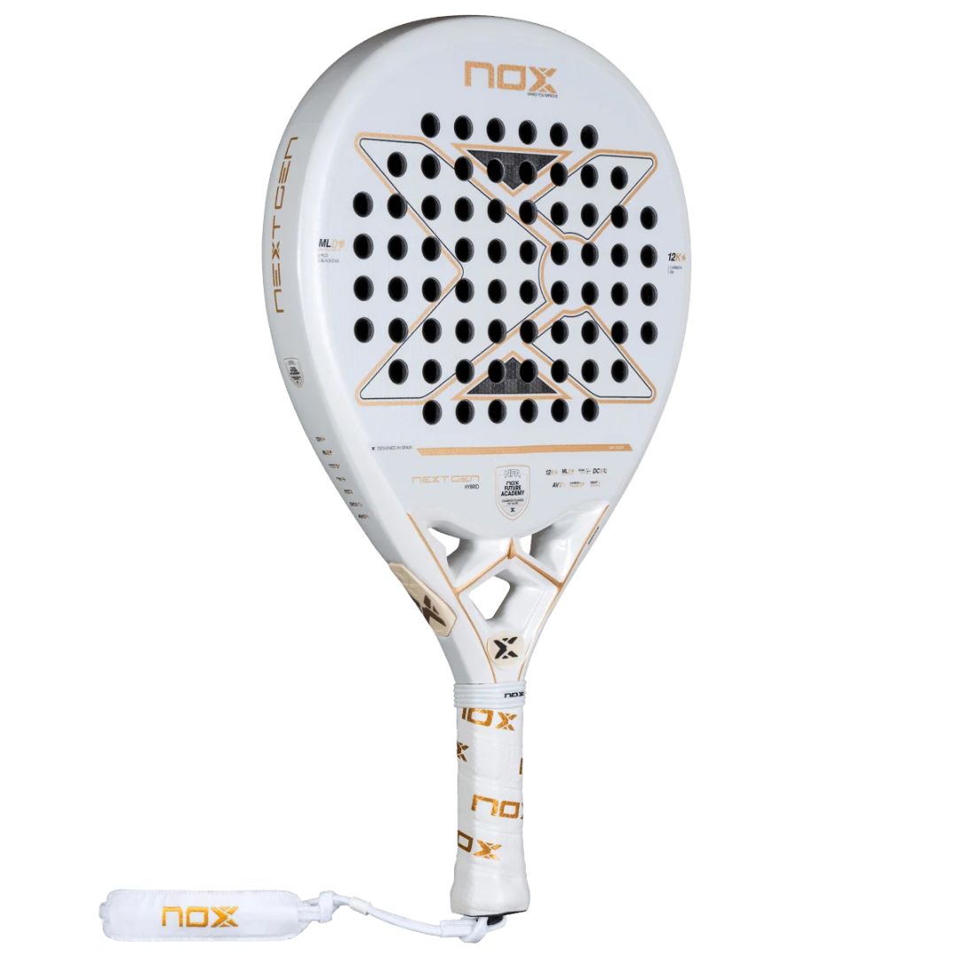 Nox Nextgen 12K Hybrid padelio raketė iš priekio