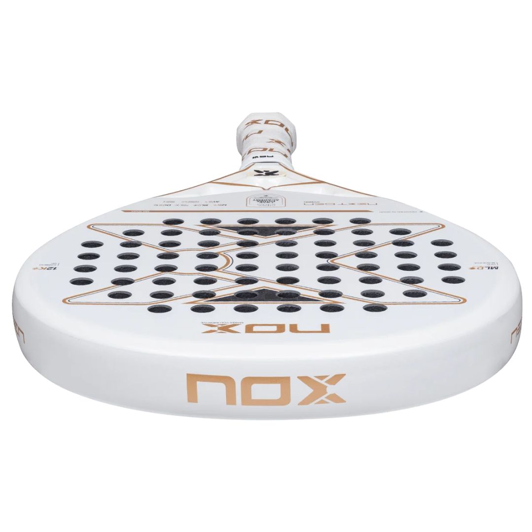 Nox Nextgen 12K Hybrid padelio raketės galva iš arti